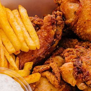 Five Wings And Fries